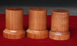 3- Wood Bases Round Mahogany BA37