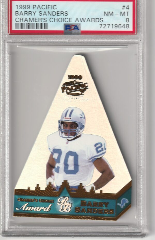 1999 Pacific Cramer's Choice Barry Sanders PSA 8