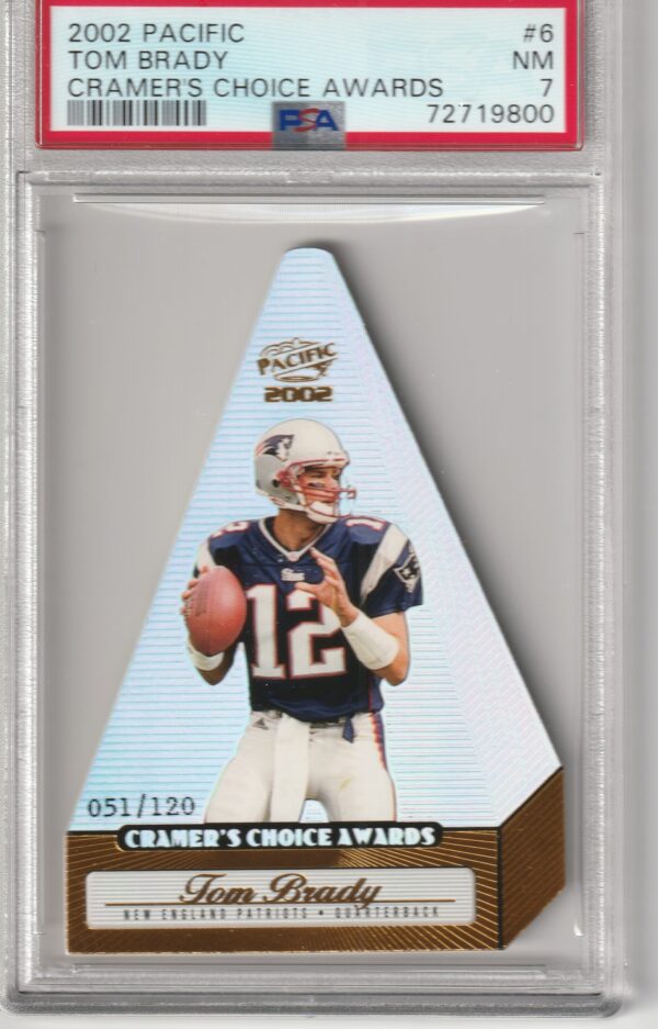 2002 Pacific Cramer's Choice Tom Brady PSA 7