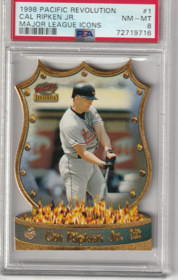 1998 Pacific Revolution Major League  Icons Carl Ripken Jr. PSA 8