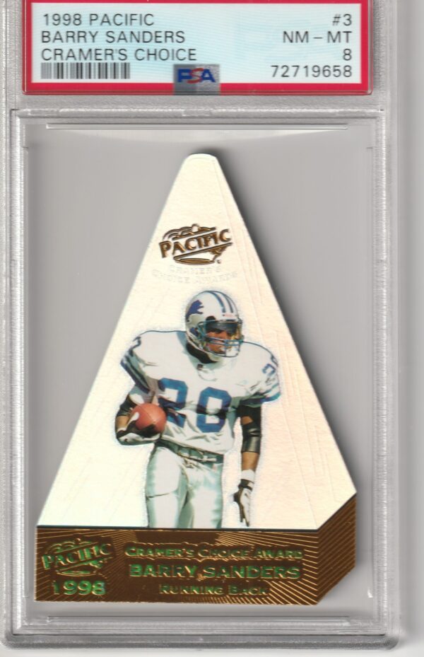 1998 Pacific Cramer's Choice Barry Sanders PSA 8