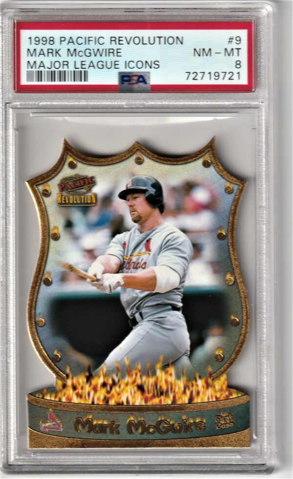 1998 Pacific Revolution Major League Icons Mark McGwire PSA 8