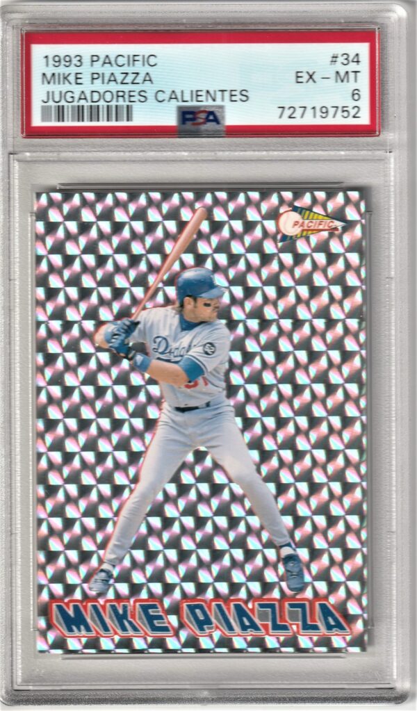 1993 Pacific Jugadores Calientes Mike Piazza PSA 6