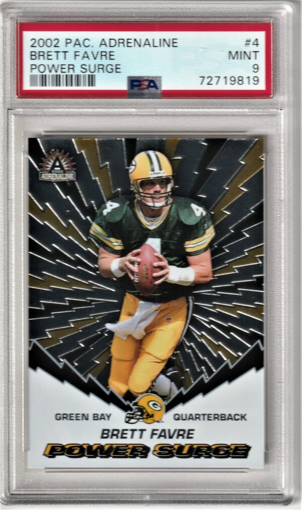 2002 Pacific Adrenaline Power Surge Brett Favre PSA 9