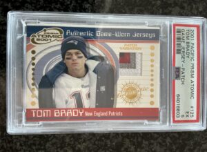 Tom Brady Pacific Prism Atomic Patch Card PSA 5