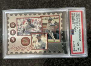 Ken Griffey Jr 1998 Pacific Paramount Special Delivery PSA8