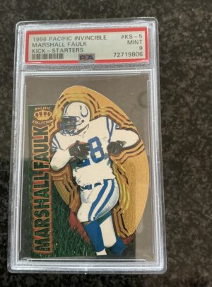 Marshall Faulk 1996 Pacific Invincible Kick-Starters PSA 9