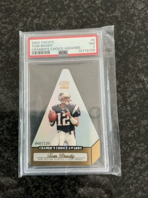 2002 Pacific Cramer’s Choice Tom Brady # 6 PSA 7